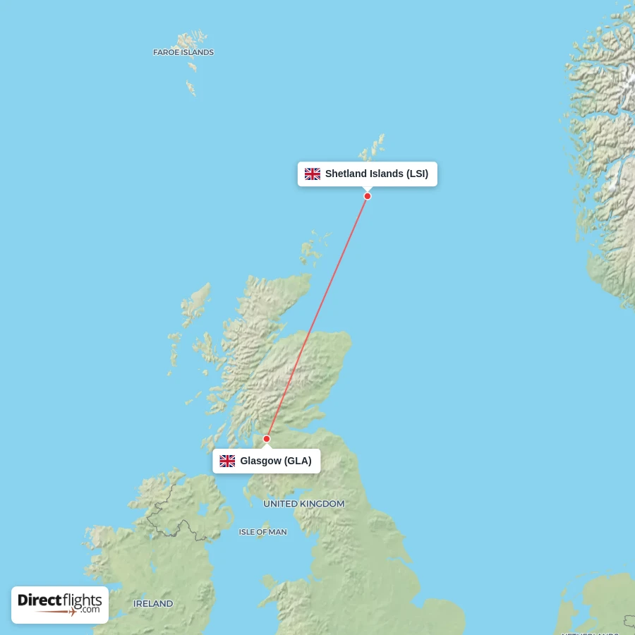 GLA - LSI route map