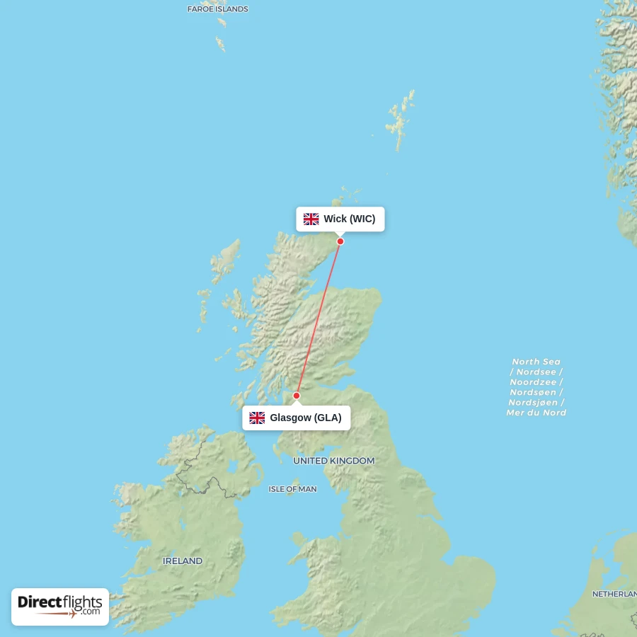 GLA - WIC route map