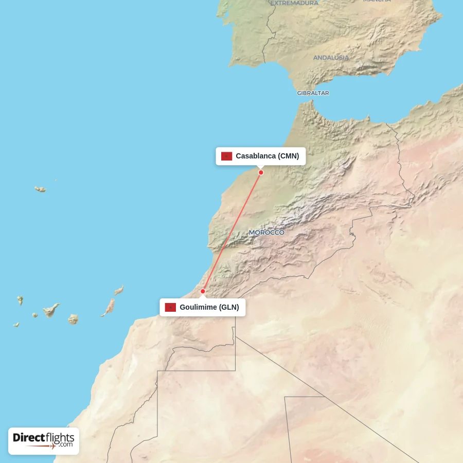 GLN - CMN route map