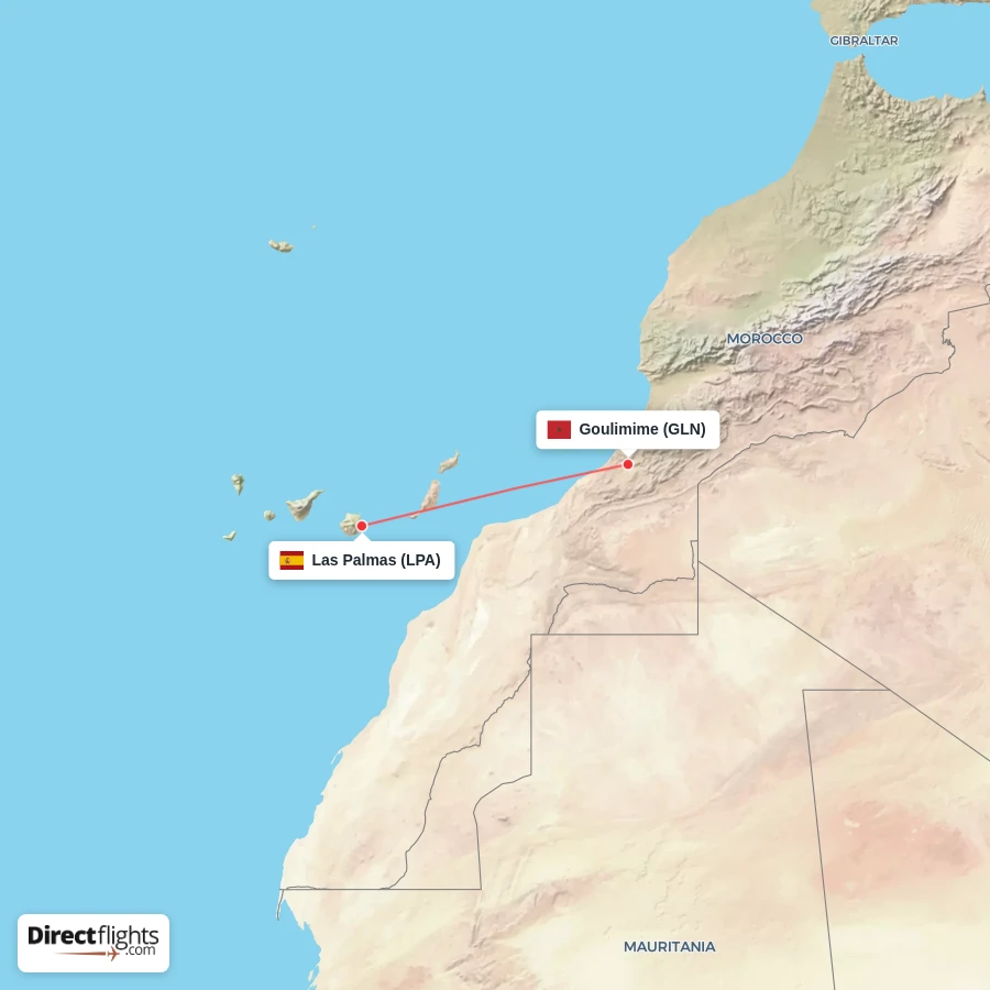 GLN - LPA route map