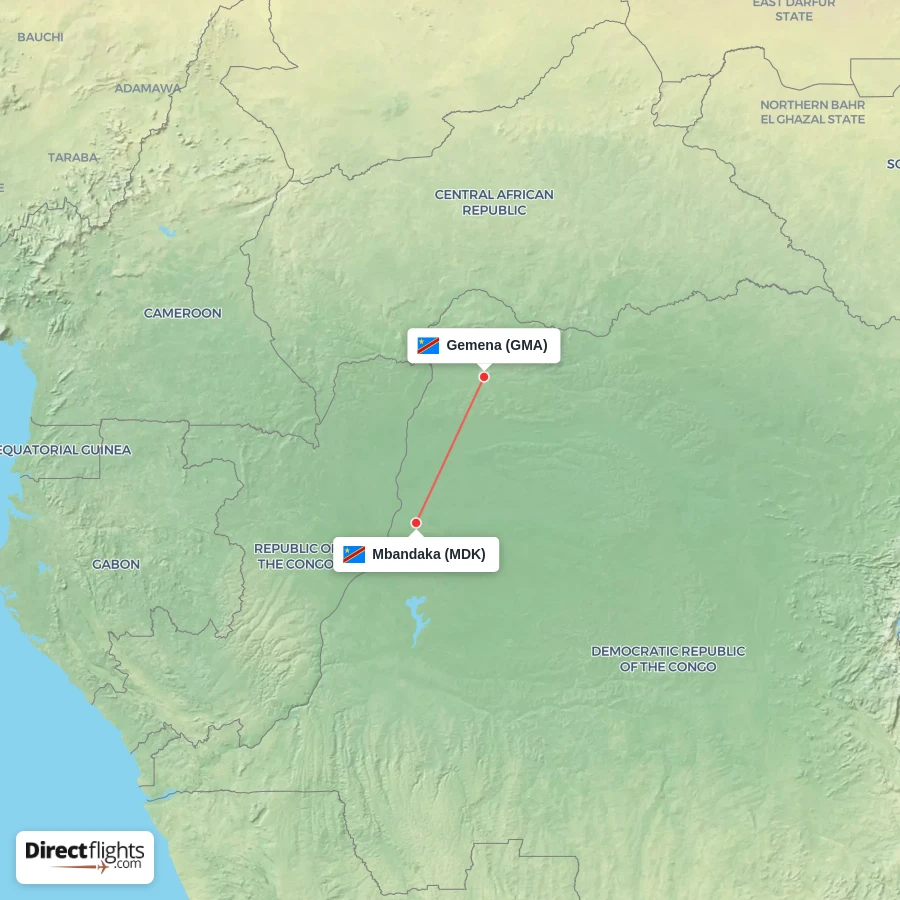 GMA - MDK route map