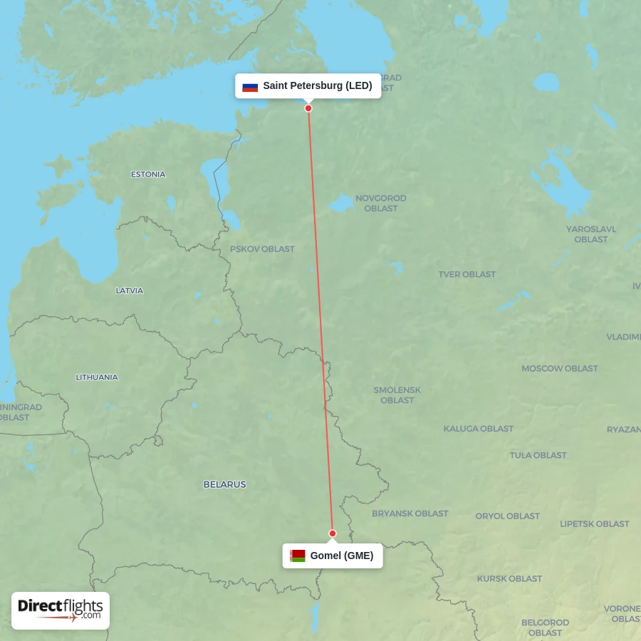 GME - LED route map