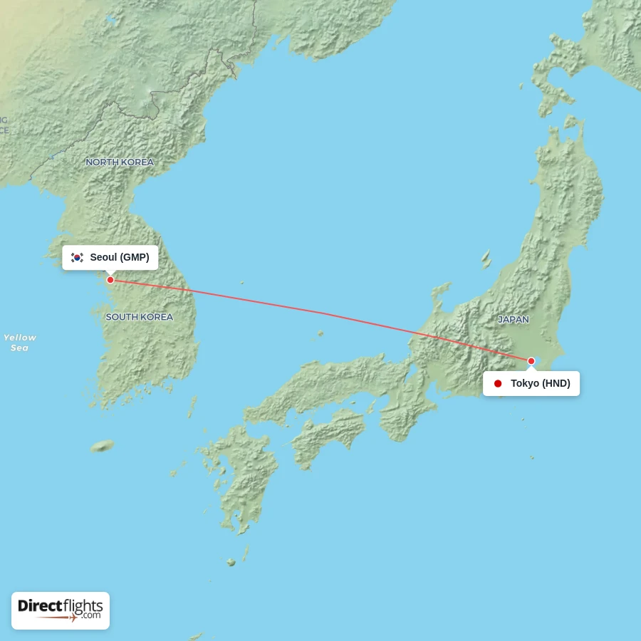 GMP - HND route map