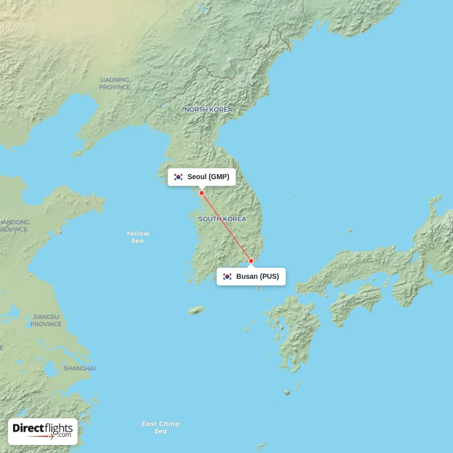 GMP - PUS route map