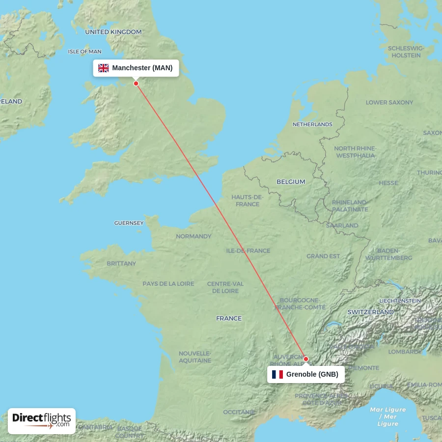 GNB - MAN route map