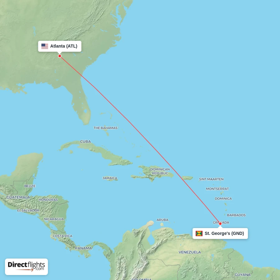 GND - ATL route map