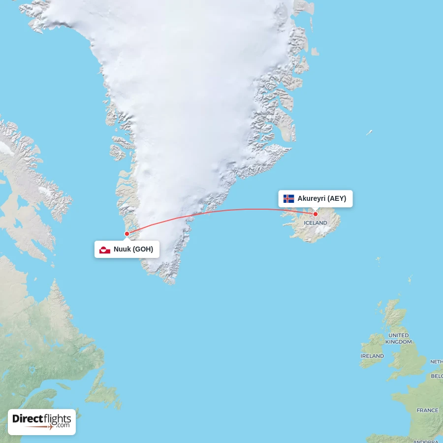 GOH - AEY route map