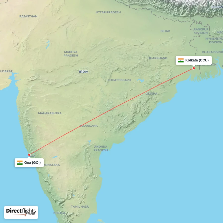 GOI - CCU route map