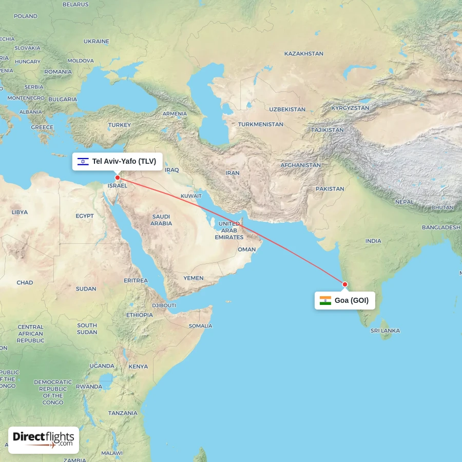 GOI - TLV route map