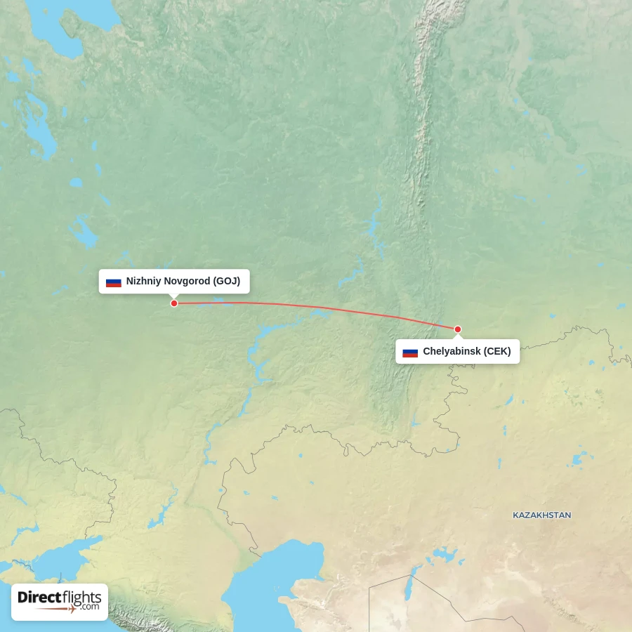 GOJ - CEK route map