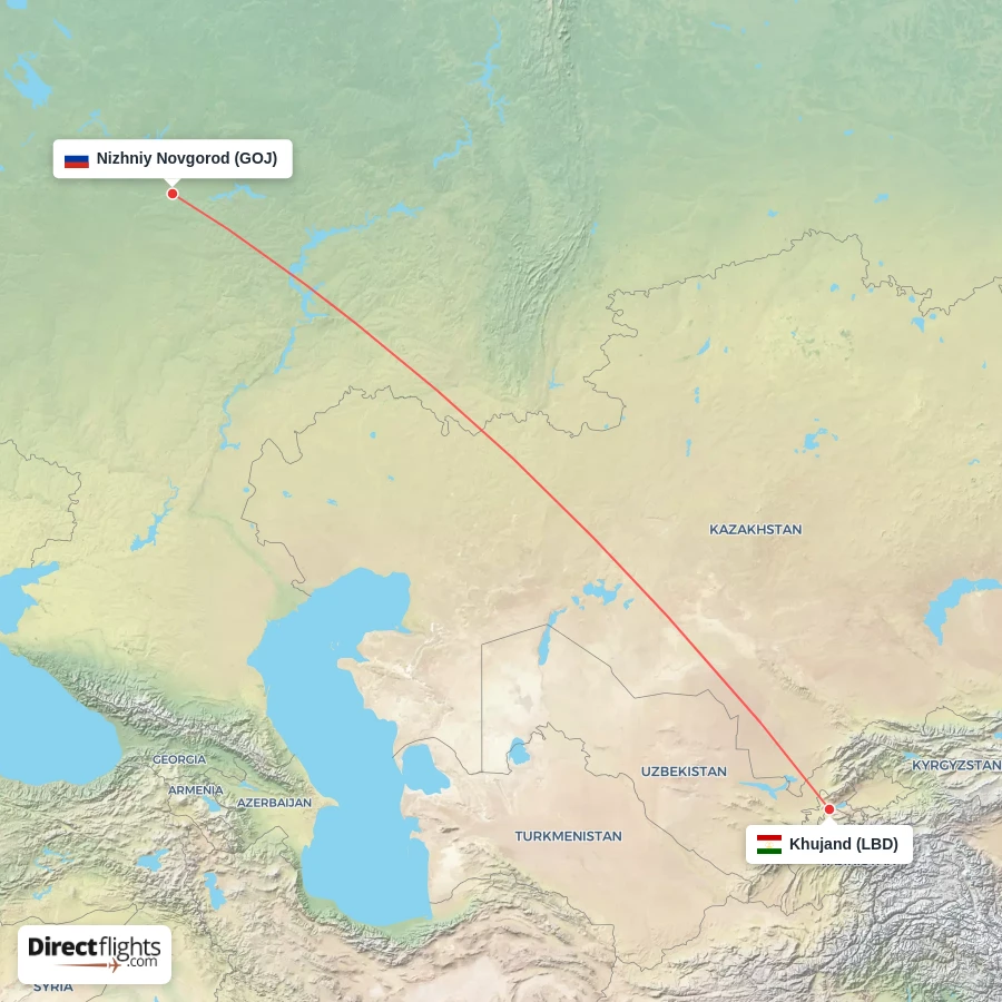 GOJ - LBD route map
