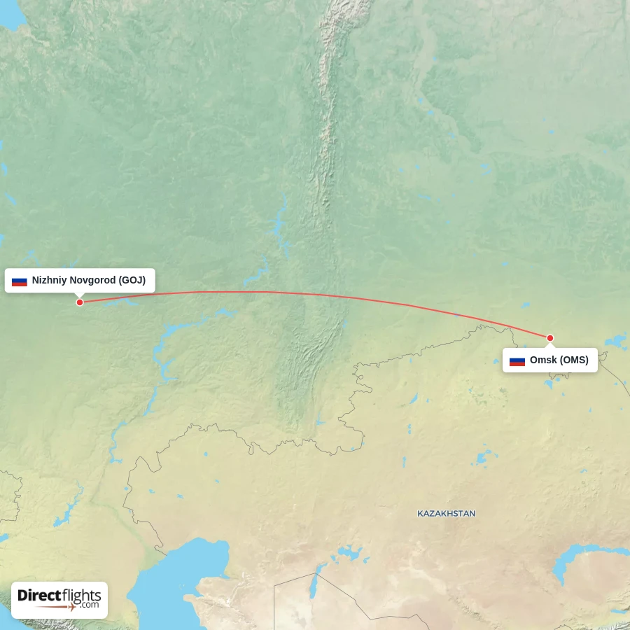 GOJ - OMS route map