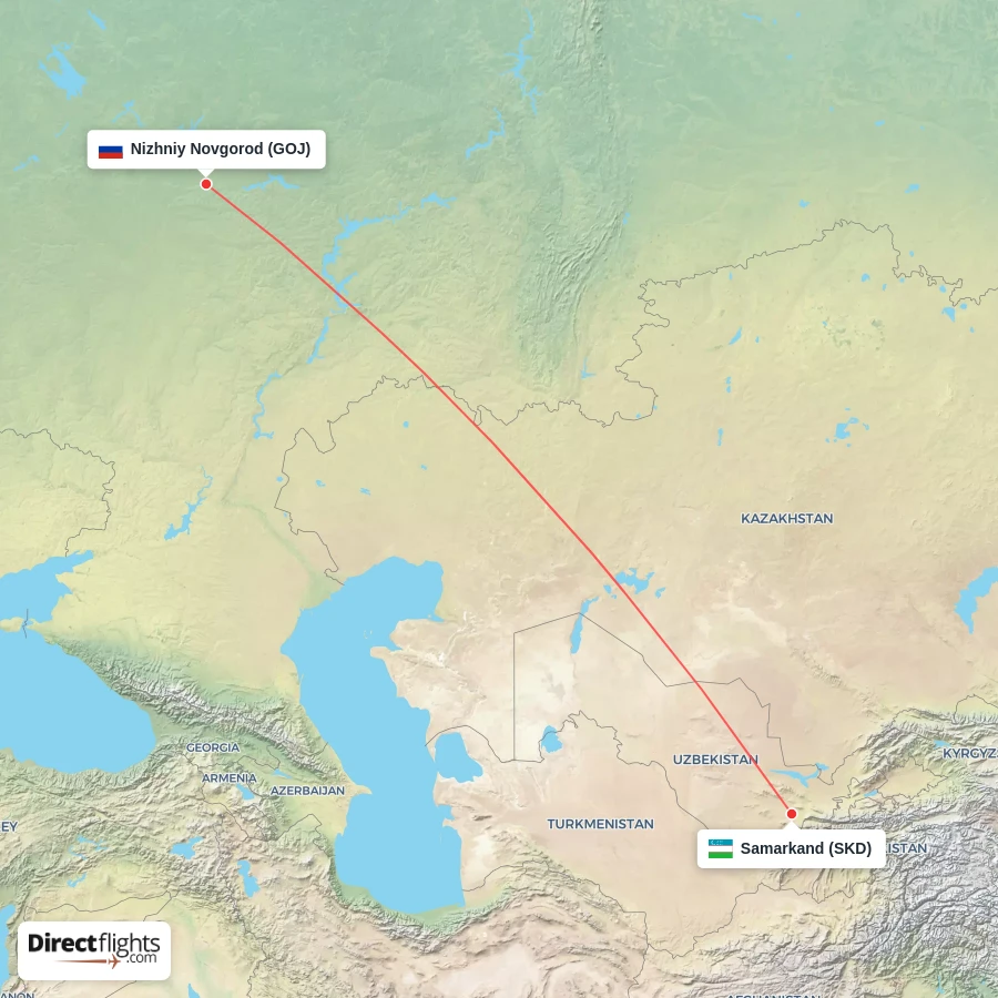 GOJ - SKD route map