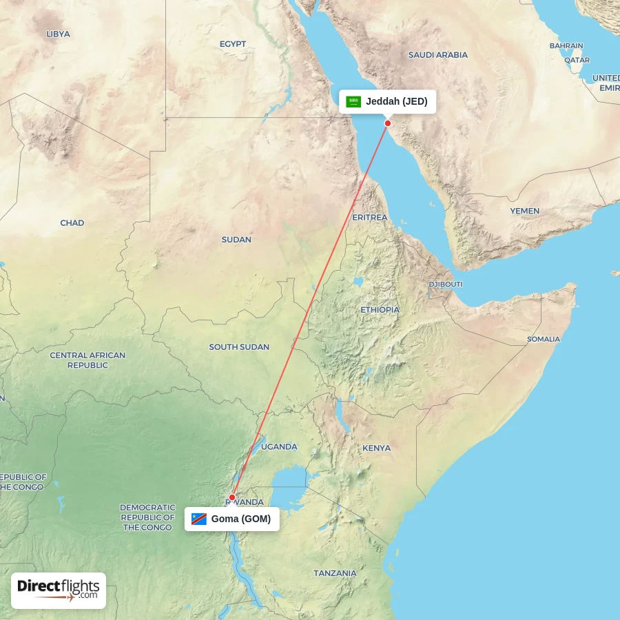 GOM - JED route map