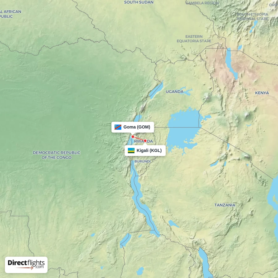 GOM - KGL route map