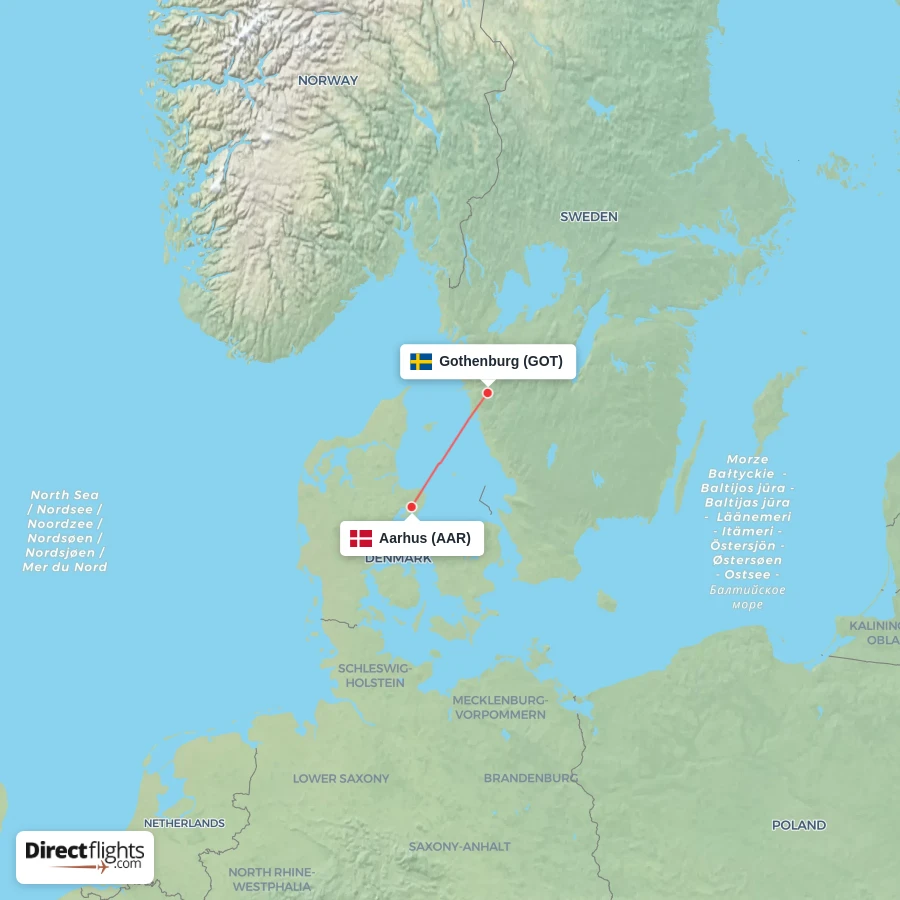 GOT - AAR route map