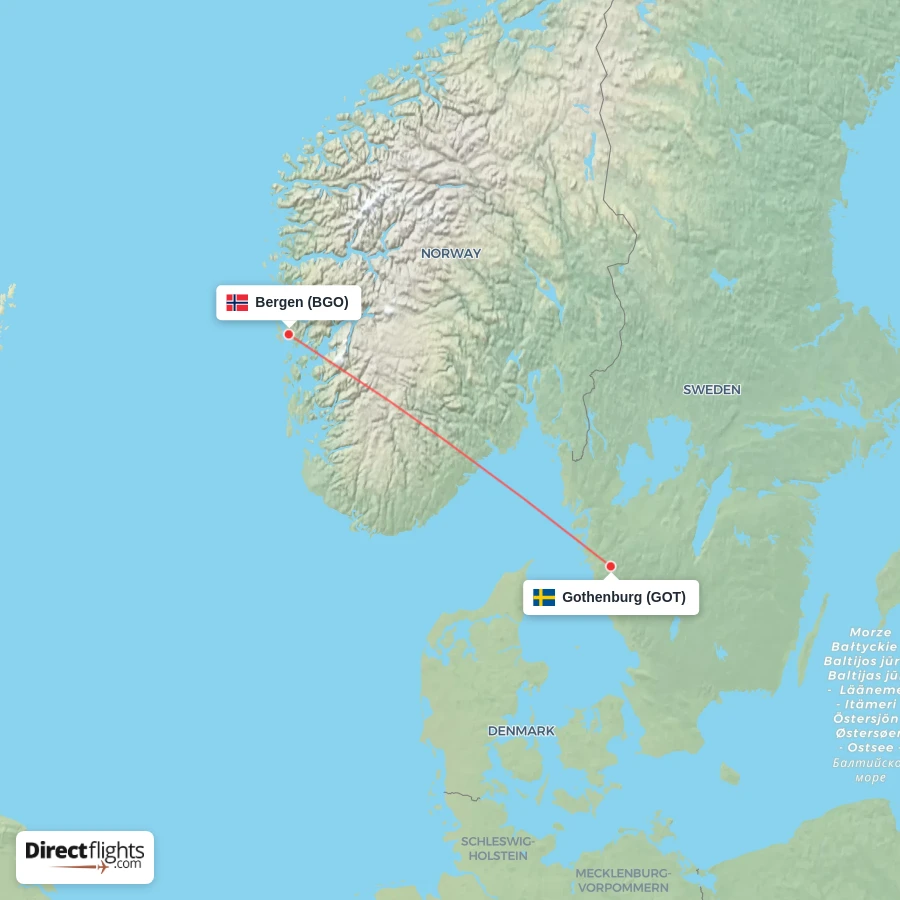 GOT - BGO route map