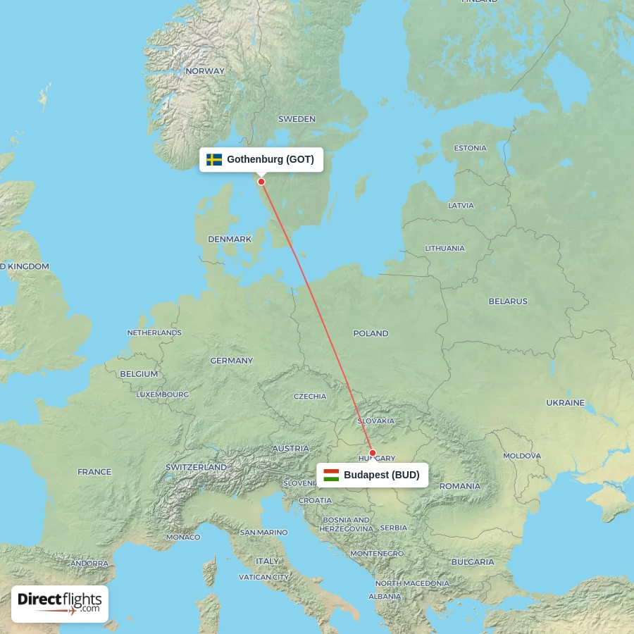 GOT - BUD route map