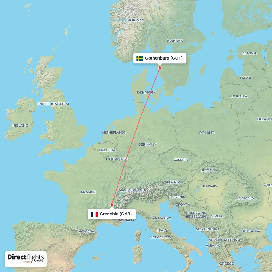 GOT - GNB route map