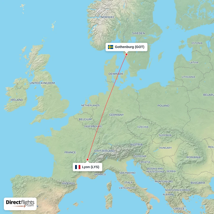 GOT - LYS route map