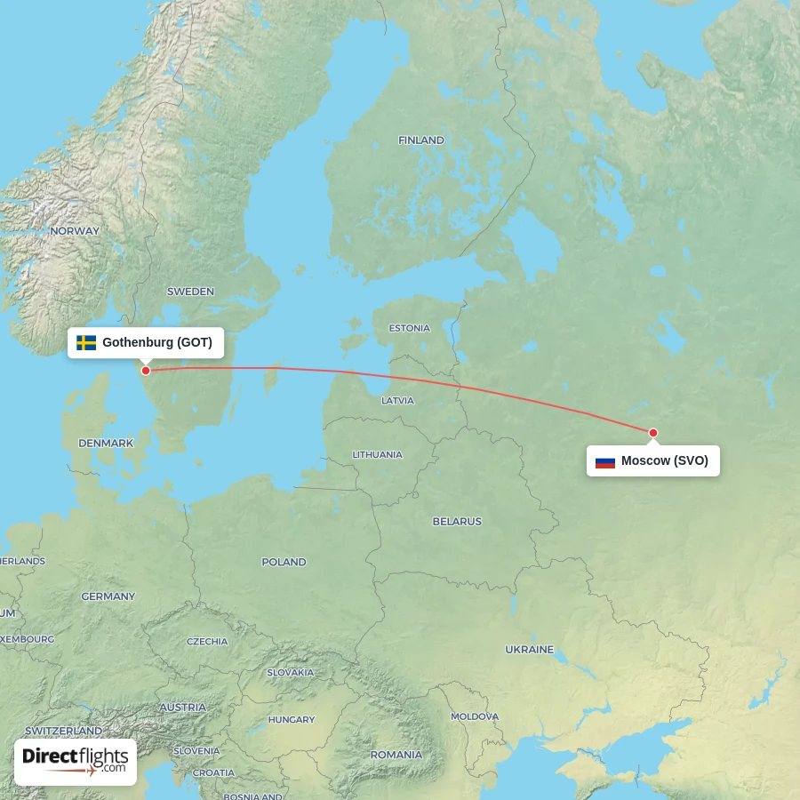GOT - SVO route map