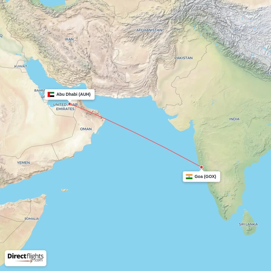 GOX - AUH route map