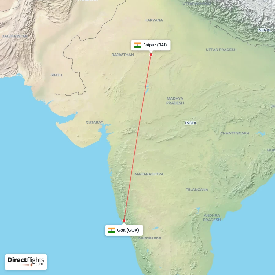 GOX - JAI route map