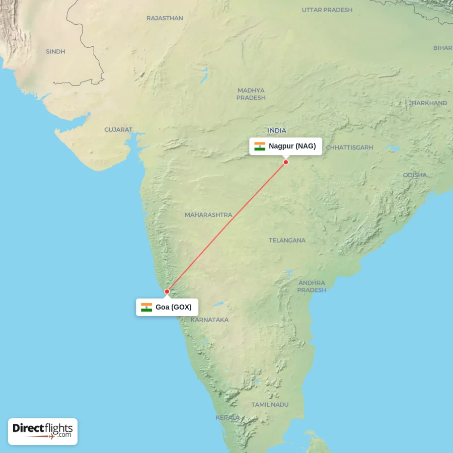 GOX - NAG route map