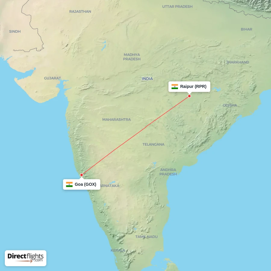 GOX - RPR route map