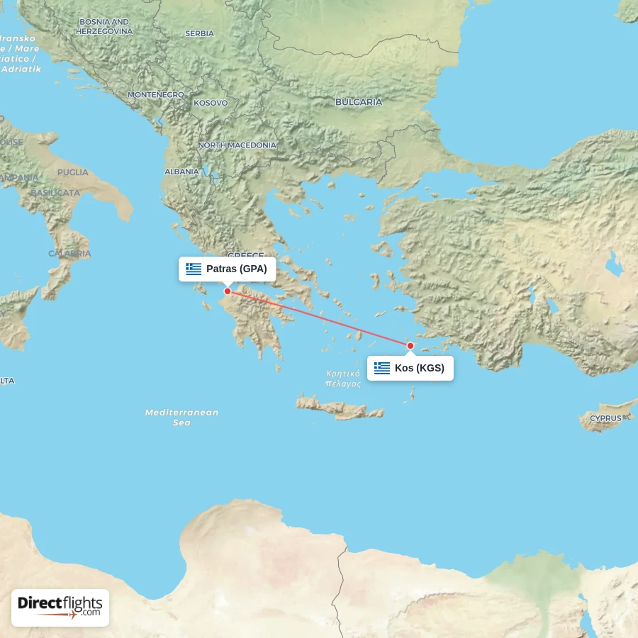 GPA - KGS route map