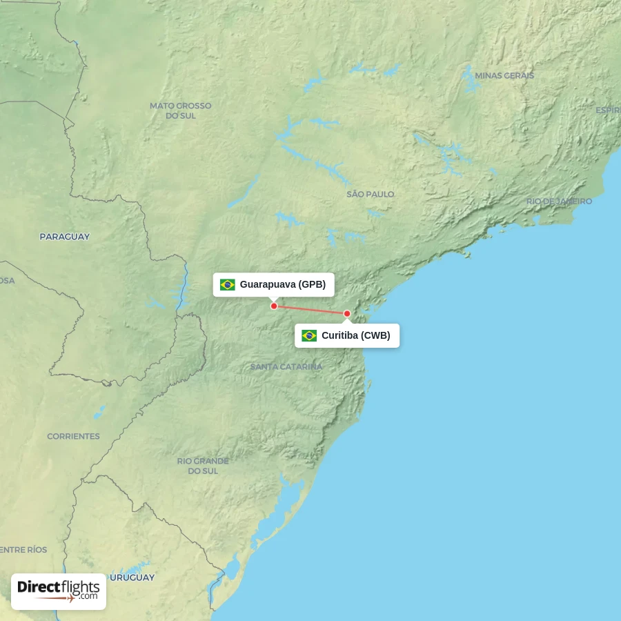 GPB - CWB route map