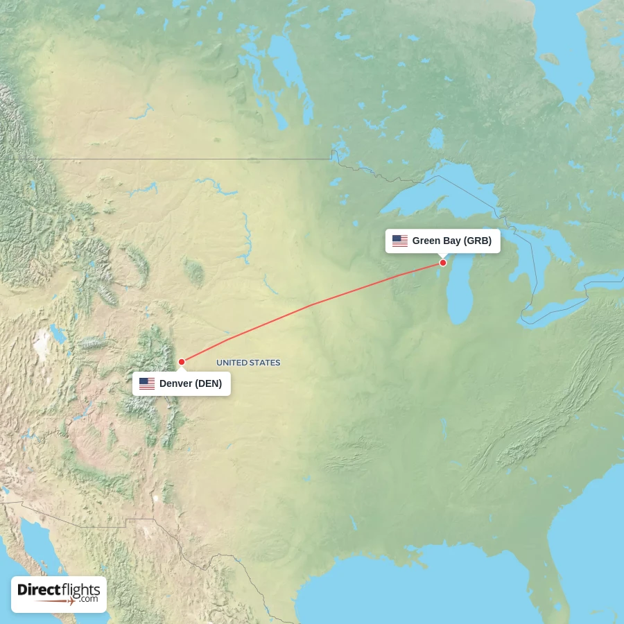 GRB - DEN route map