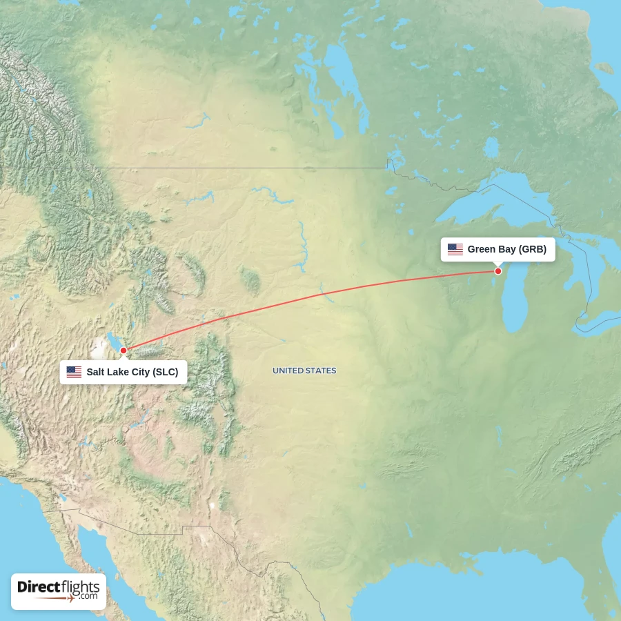 GRB - SLC route map