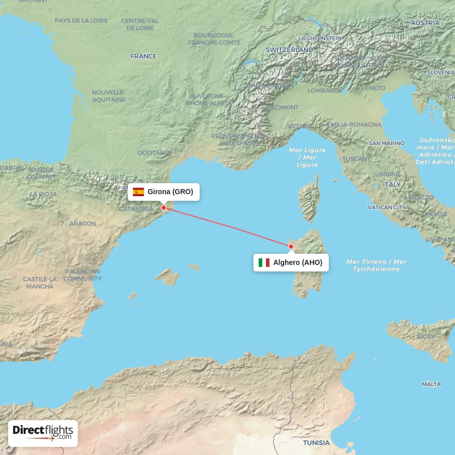 GRO - AHO route map
