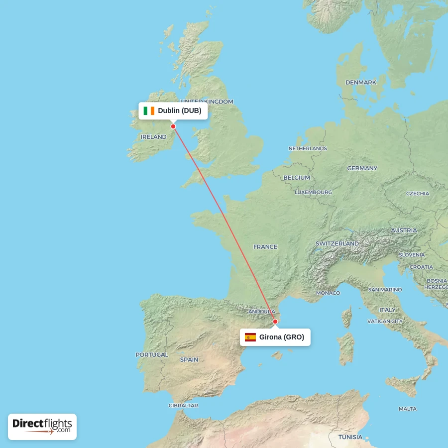 GRO - DUB route map