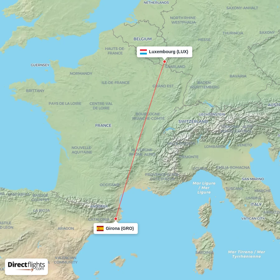 GRO - LUX route map