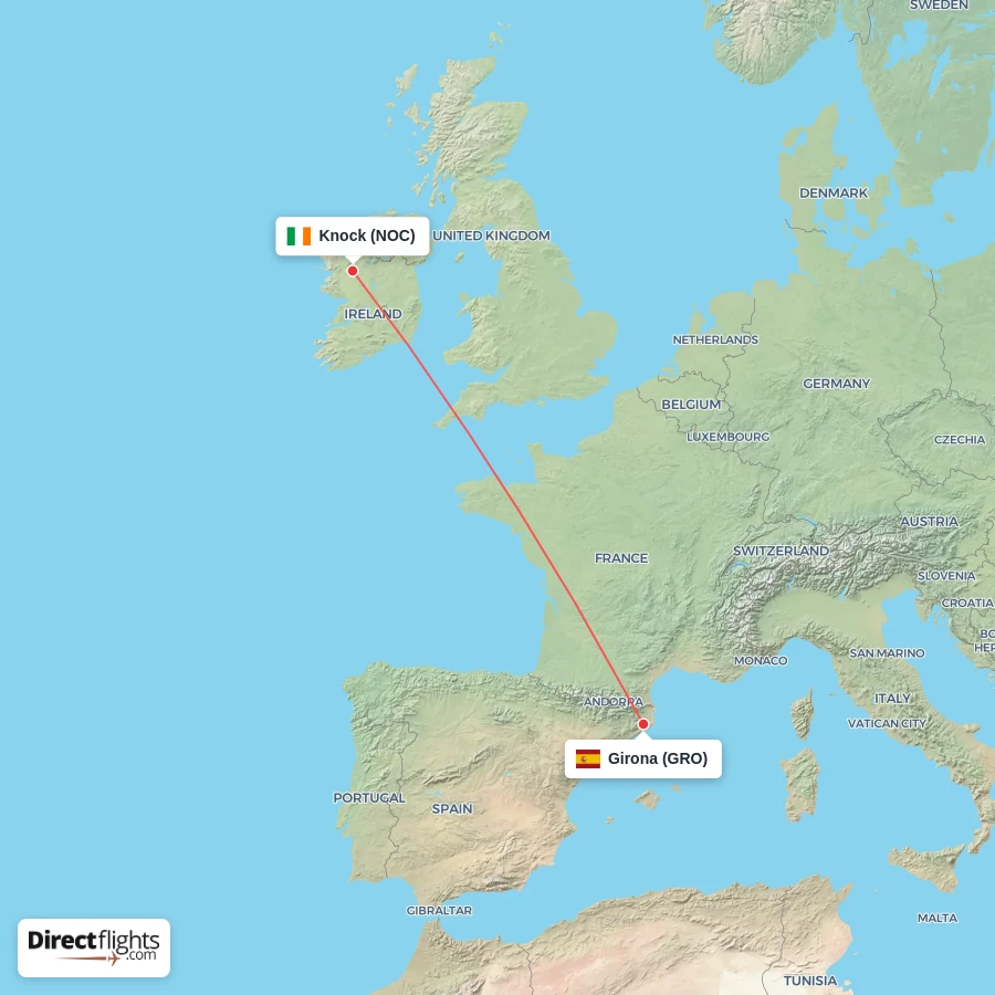 GRO - NOC route map