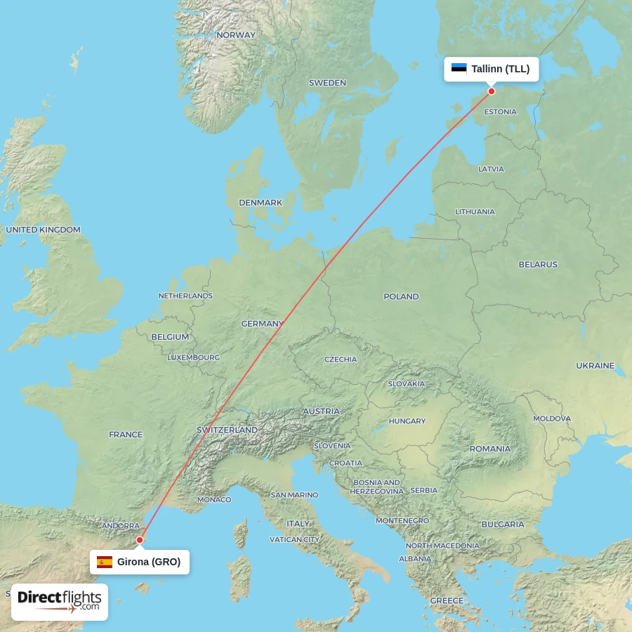 GRO - TLL route map