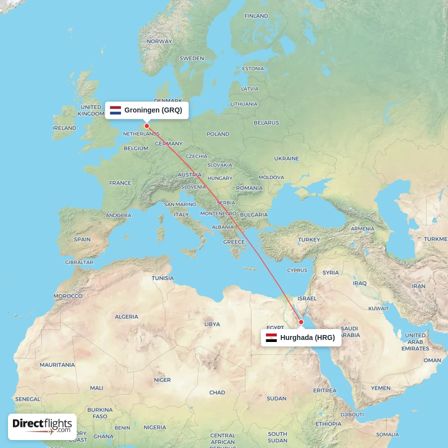 GRQ - HRG route map
