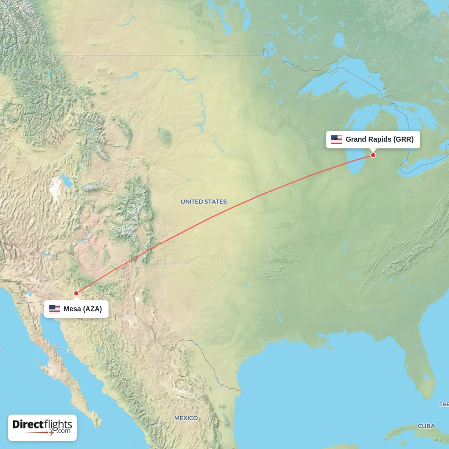 GRR - AZA route map