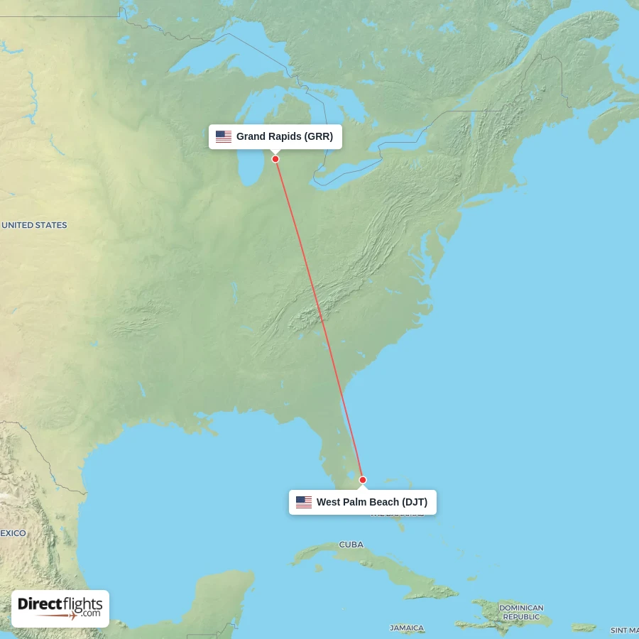 GRR - DJT route map