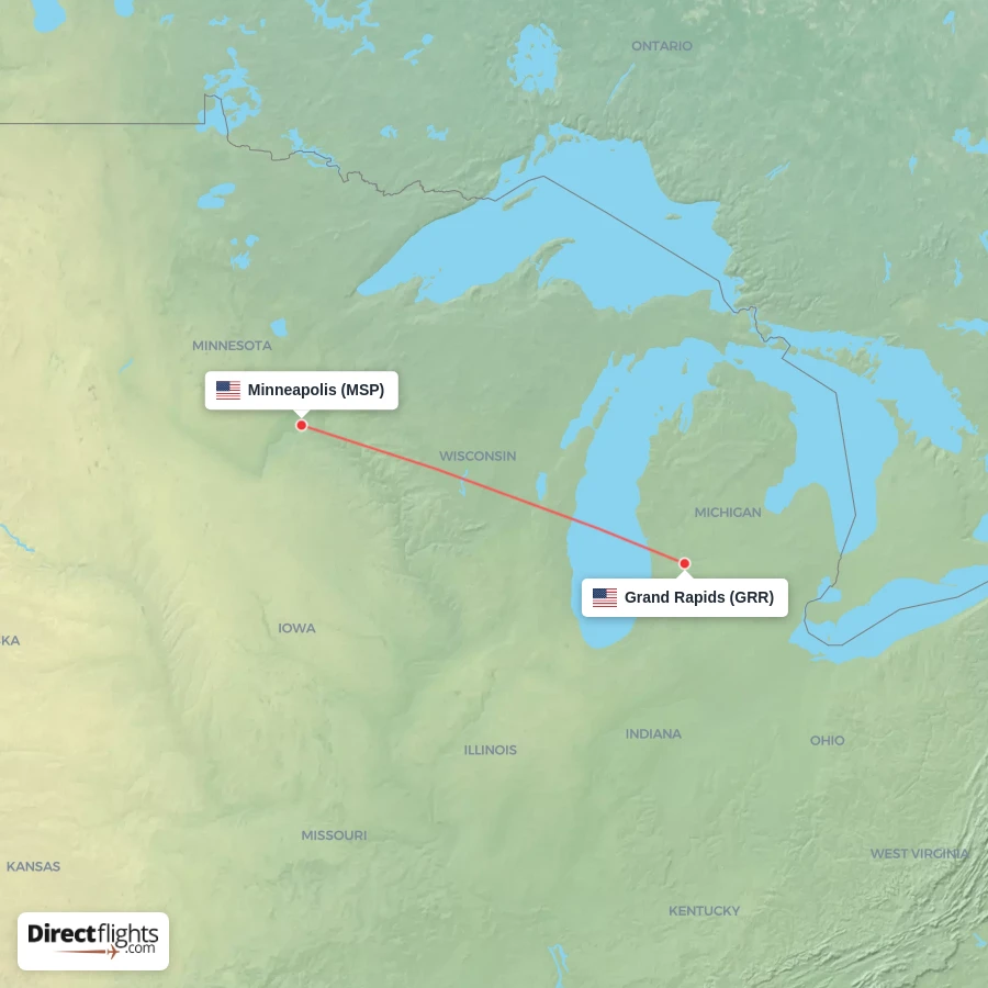 GRR - MSP route map