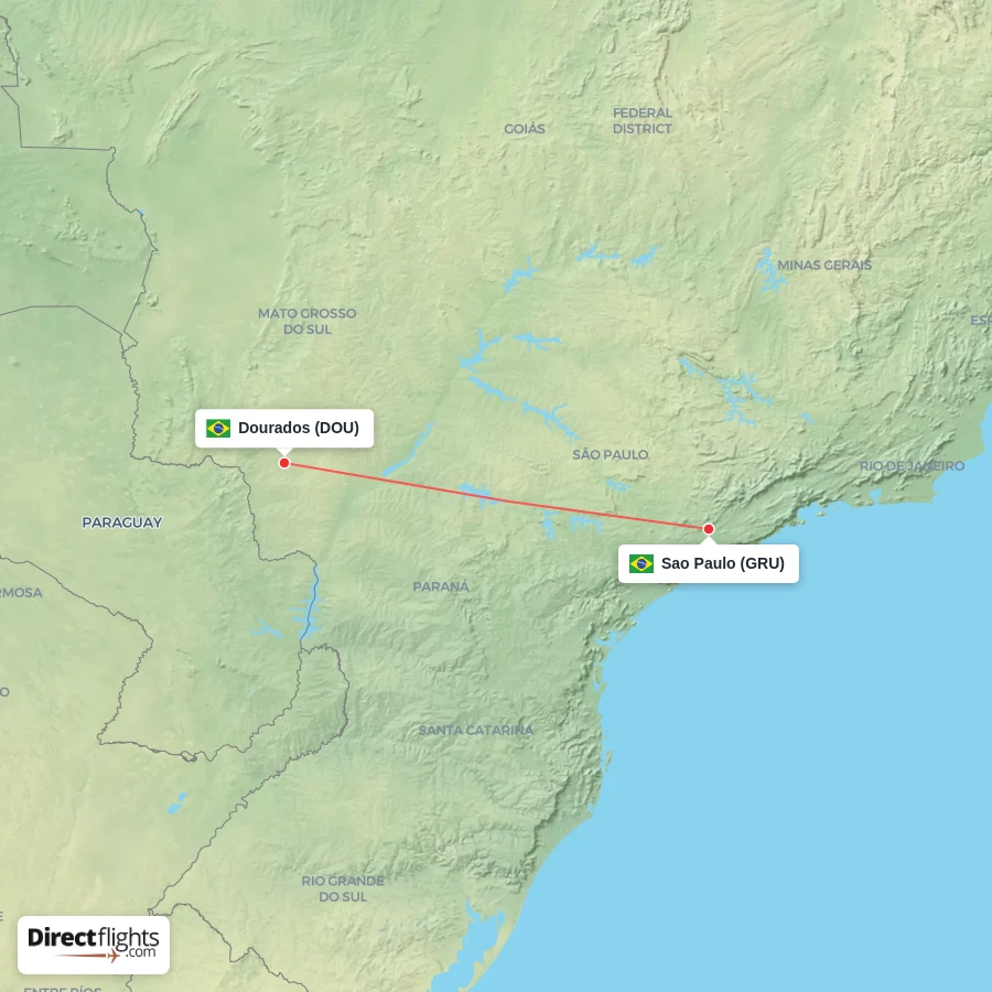 GRU - DOU route map
