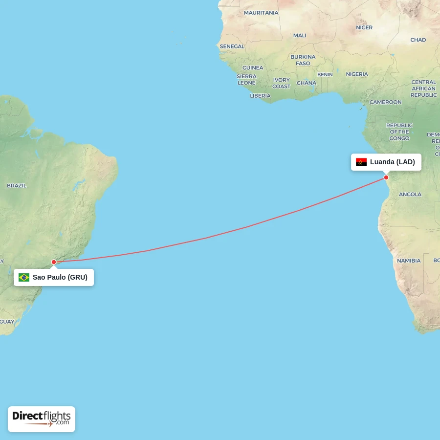 GRU - LAD route map