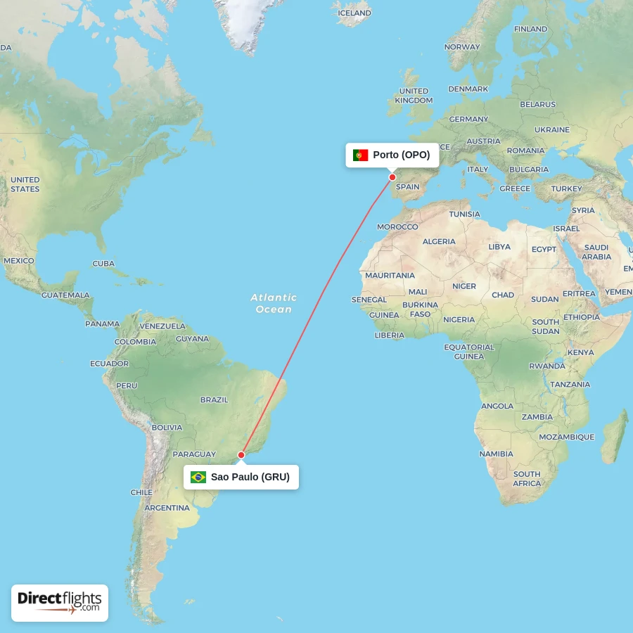 GRU - OPO route map
