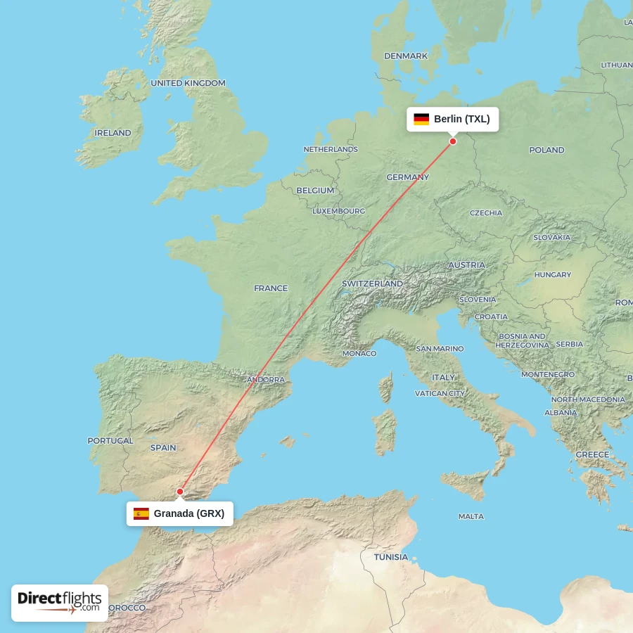 GRX - TXL route map