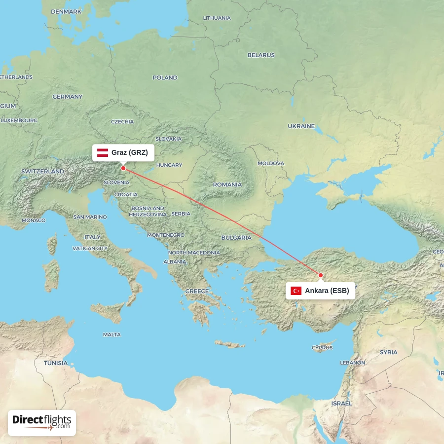 GRZ - ESB route map