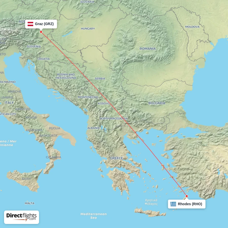 GRZ - RHO route map