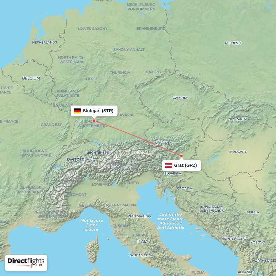 GRZ - STR route map