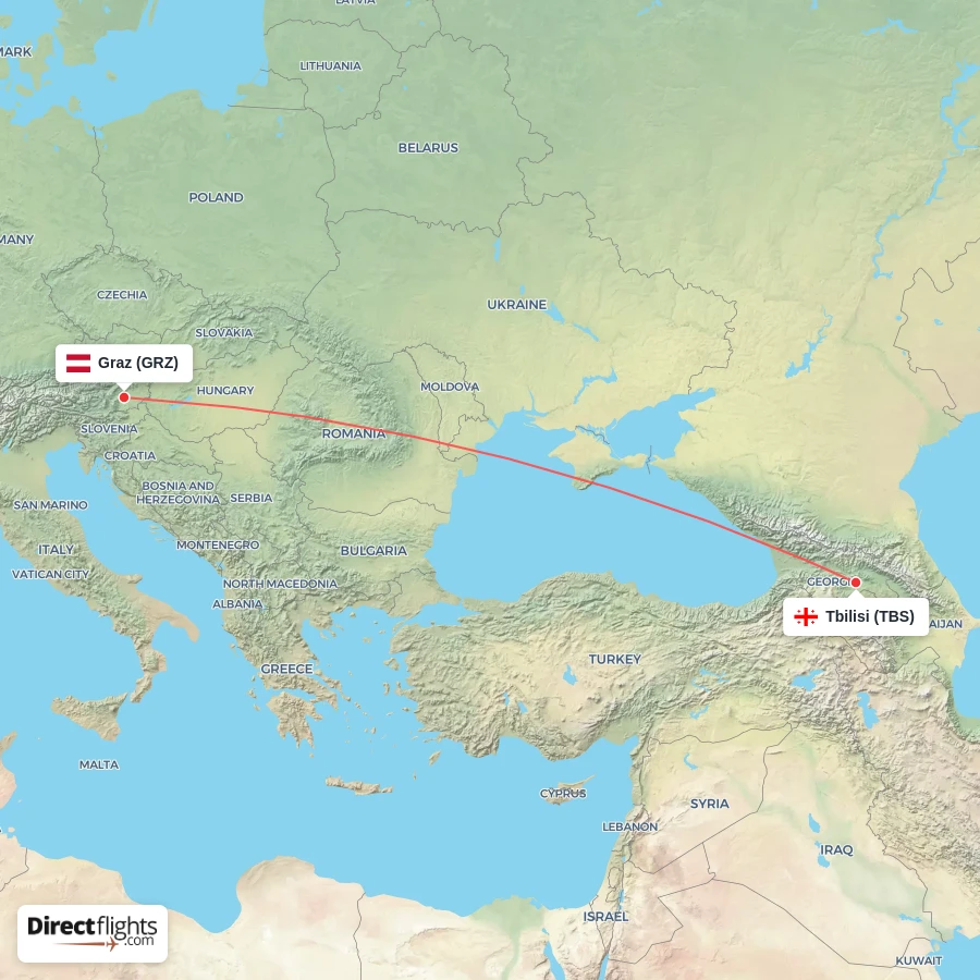 GRZ - TBS route map